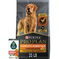 EverRoot Digestion + Pumpkin Chewable Tablets Dog Supplement + Purina Pro Plan High Protein Shredded Blend Chicken & Rice Formula with Probiotics Dry Food