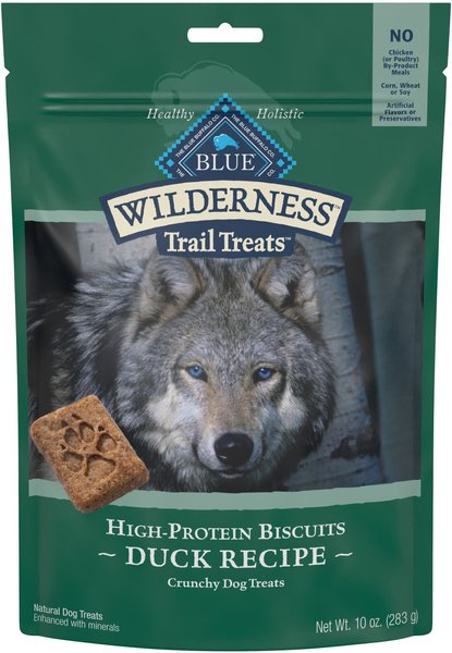 Blue Buffalo Wilderness Trail Treats Grain-Free Duck Biscuits Dog Treats, 10-oz bag slide 1 of 6