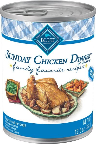 Blue Buffalo Family Favorite Grain-Free Recipes Sunday Chicken Dinner Canned Dog Food, 12.5-oz, case of 12 slide 1 of 8