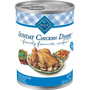 Blue Buffalo Family Favorite Grain-Free Recipes Sunday Chicken Dinner Canned Dog Food, 12.5-oz, case of 12