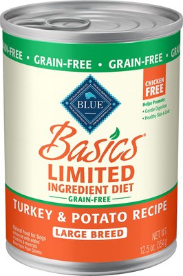 Blue Buffalo Basics Limited Ingredient Grain-Free Turkey & Potato Recipe Large Breed Canned Dog Food, slide 1 of 1