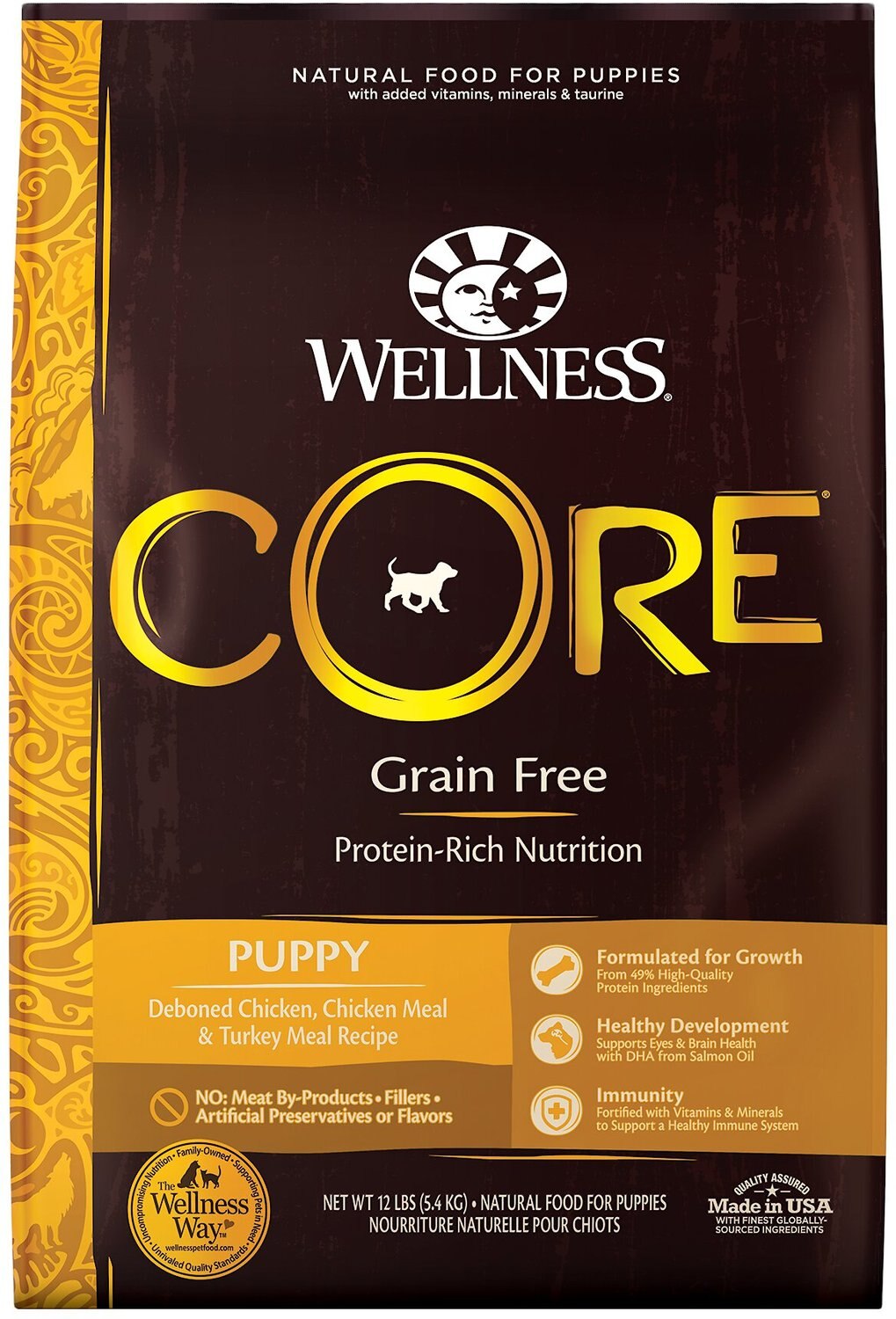 Wellness Core Grain Free Puppy Chicken Turkey Recipe Dry Dog