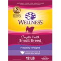 Wellness Small Breed Complete Health Adult Healthy Weight Turkey & Brown Rice Recipe Dry Dog Food, 12-lb bag