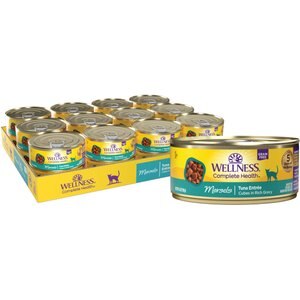 Wellness Cubed Tuna Entree Grain-Free Canned Cat Food, 5.5-oz, case of 24