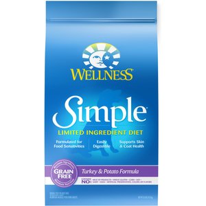 Wellness Simple Limited Ingredient Diet Grain-Free Turkey & Potato Formula Dry Dog Food, 26-lb bag