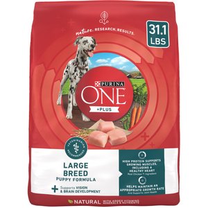 Purina ONE Natural High Protein +Plus Large Breed Formula Dry Puppy Food, 31.1-lb bag