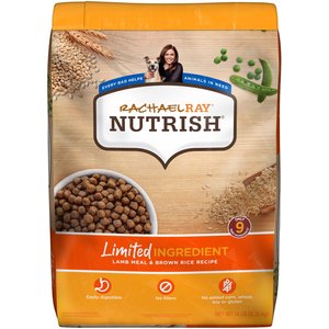 Rachael Ray Nutrish Just 6 Natural Lamb Meal & Brown Rice Limited Ingredient Recipe Dry Dog Food