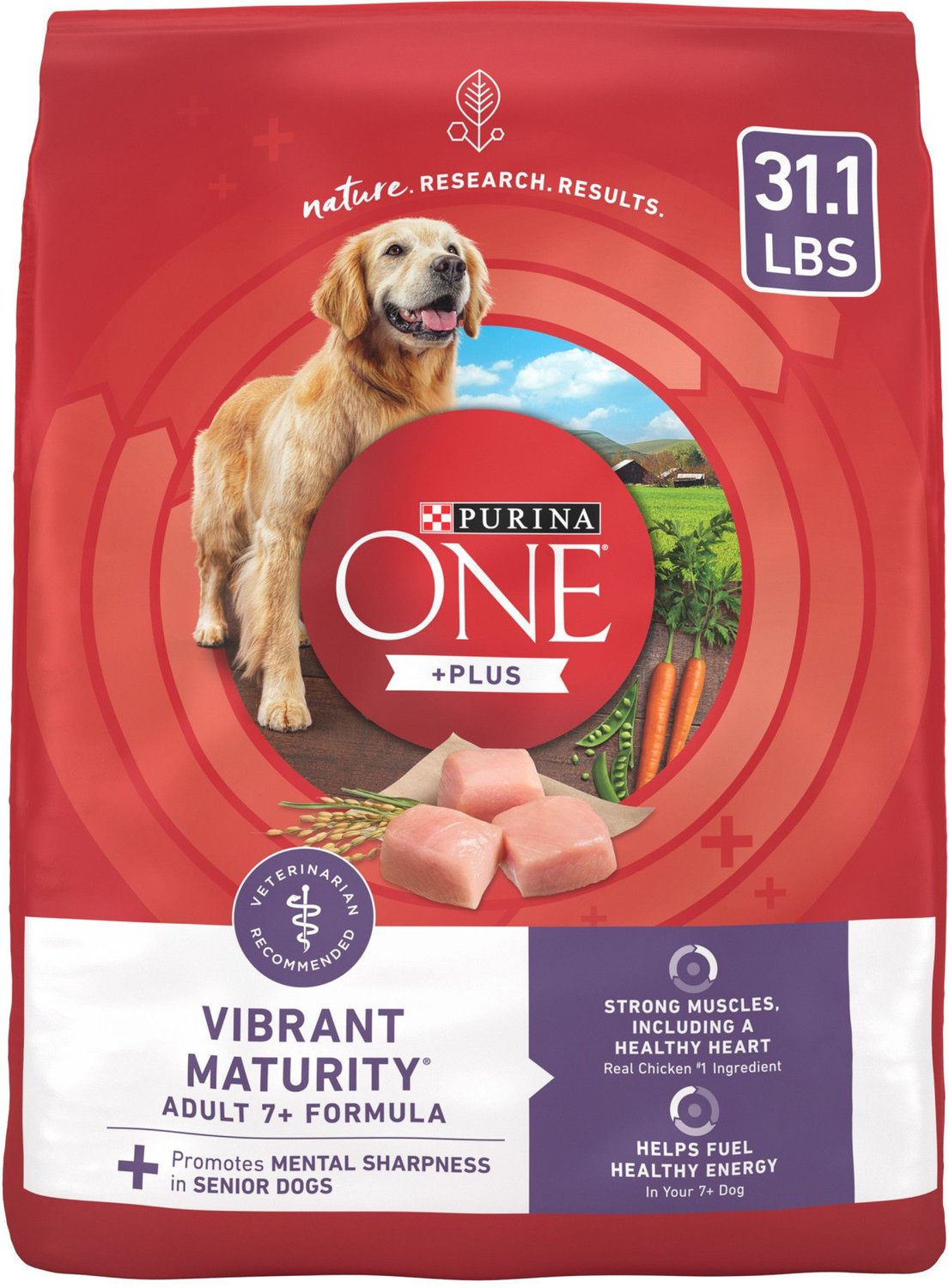 Purina One SmartBlend Vibrant Maturity 7+ Adult Formula Dry Dog Food