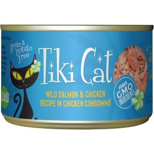 Tiki Cat Napili Luau Wild Salmon & Chicken in Chicken Consomme Grain-Free Canned Cat Food, 6-oz, case of 8