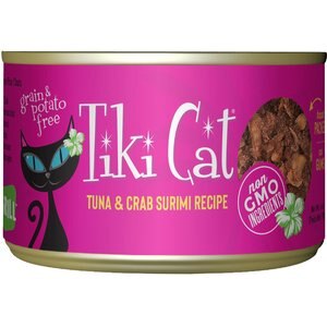 Tiki Cat Lanai Grill Tuna in Crab Surimi Consomme Grain-Free Canned Cat Food, 6-oz, case of 8