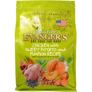 Evanger's Grain-Free Chicken with Sweet Potato & Pumpkin Recipe Dry Dog Food, 4.4-lb bag