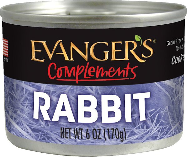Evanger's Grain-Free Rabbit Canned Dog & Cat Food, 6-oz, case of 24 slide 1 of 4