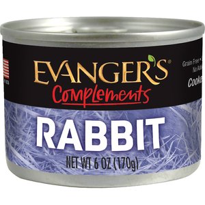 Evanger's Grain-Free Rabbit Canned Dog & Cat Food, 6-oz, case of 24