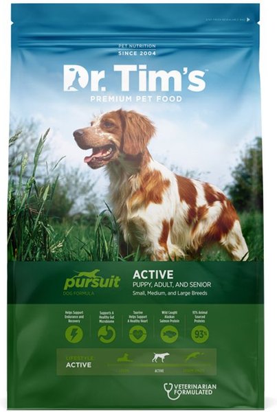 Dr. Tim's Active Dog Pursuit Formula Dry Dog Food, 5-lb bag slide 1 of 5