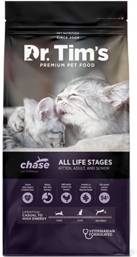 Dr. Tim's Chase All Life Stages Formula Dry Cat Food, 5-lb bag slide 1 of 5