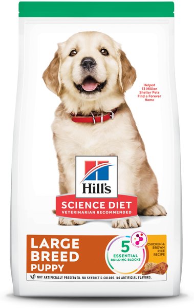 Hill's Science Diet Puppy Large Breed Chicken Meal & Oat Recipe Dry Dog Food, 15.5-lb bag slide 1 of 10