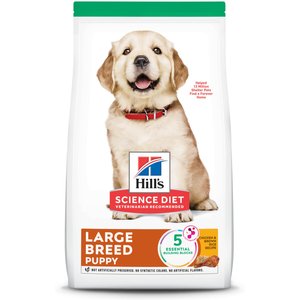 Hill's Science Diet Puppy Large Breed Chicken Meal & Oat Recipe Dry Dog Food, 15.5-lb bag