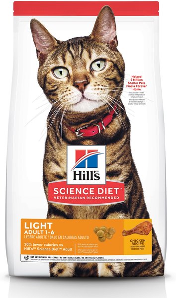 Hill's Science Diet Adult Light Chicken Recipe Dry Cat Food, 7-lb bag slide 1 of 10