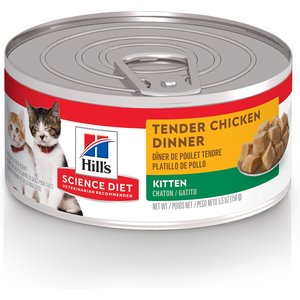 Hill's Science Diet Kitten Tender Chicken Dinner Canned Cat Food, 5.5-oz, case of 24