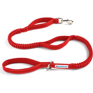 Shed Defender Triton Nylon Bungee Reflective Dog Leash, Red, 5-ft long, 1-in wide