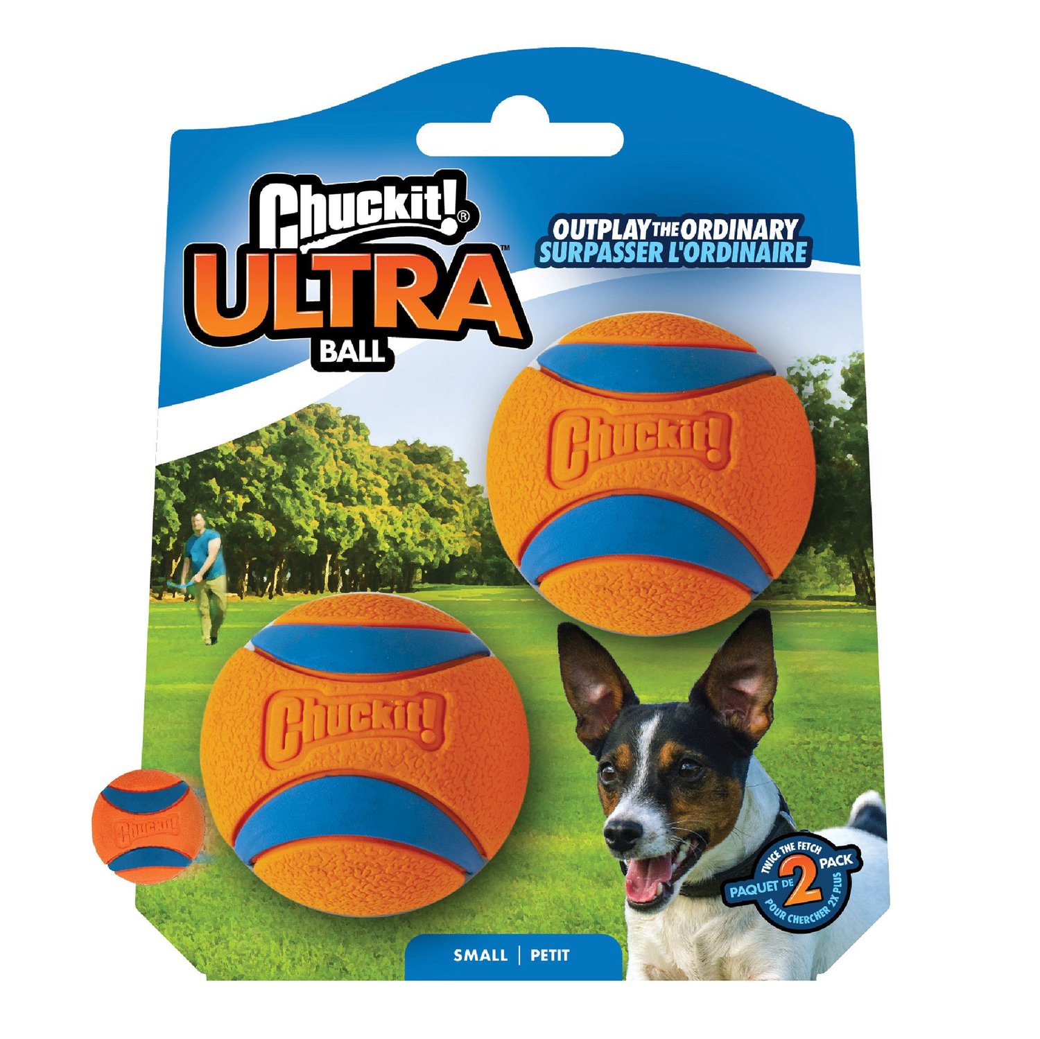 Ultra Rubber Ball Tough Dog Toy, Small 