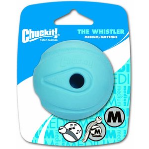 Chuckit! The Whistler Ball Dog Toy, Color Varies, Medium