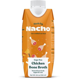 Made by Nacho Cage-Free Chicken Bone Broth Wet Cat Food Topper, 8.4-oz tetra, case of 12
