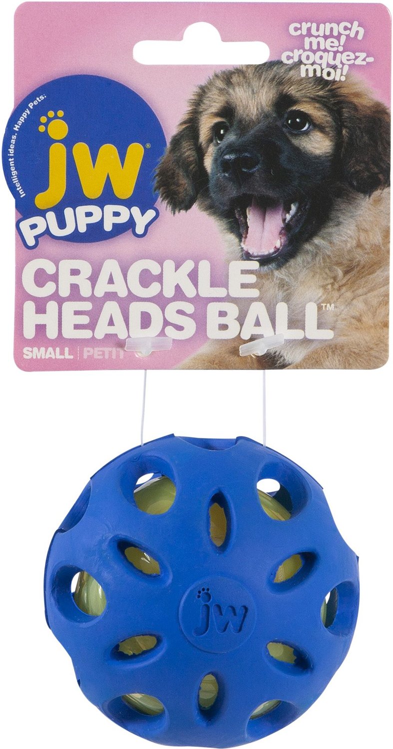 JW PET Crackle Heads Ball Dog Toy, Color Varies, Small - Chewy.com