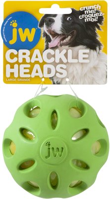 JW Pet Crackle Heads Ball Dog Toy, Color Varies, slide 1 of 1