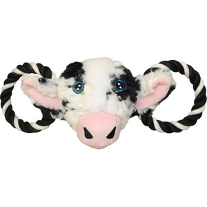 Jolly Pets Tug-a-Mals Cow Dog Toy, Medium