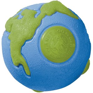 Planet Dog Orbee-Tuff Ball Tough Dog Chew Toy, Blue/Green, Small