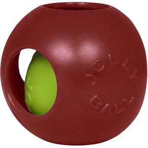 Jolly Pets Teaser Ball Dog Toy, Red, 4.5-in