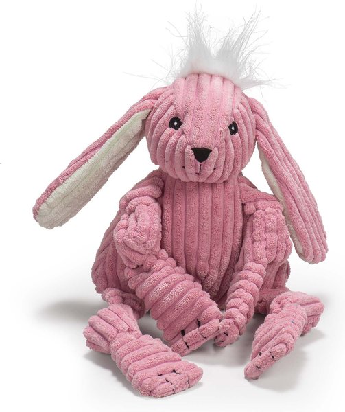 HuggleHounds Barnyard Durable Plush Corduroy Knottie Bunny Squeaky Dog Toy, Large slide 1 of 11