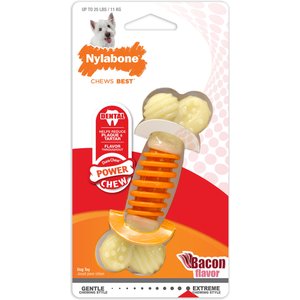 Nylabone PRO Action Dental Power Chew Bacon Flavored Dog Chew Toy, Small