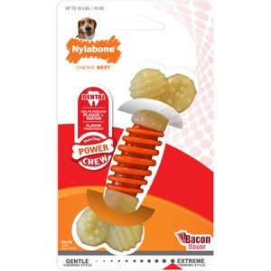 Nylabone PRO Action Dental Power Chew Bacon Flavored Dog Chew Toy, Medium