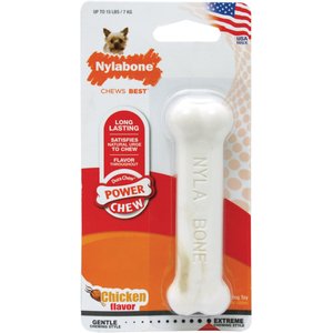 Nylabone Power Chew Chicken Flavored Durable Dog Chew Toy, X-Small 