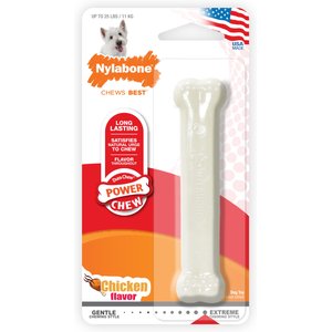 Nylabone Power Chew Chicken Flavored Durable Dog Chew Toy, Small 