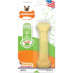Nylabone FlexiChew Chicken Flavored Dog Chew Toy, X-Small