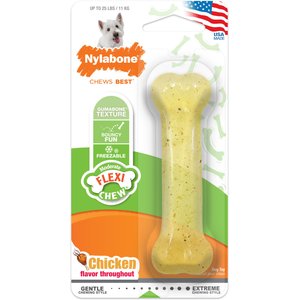 Nylabone FlexiChew Chicken Flavored Dog Chew Toy, Small