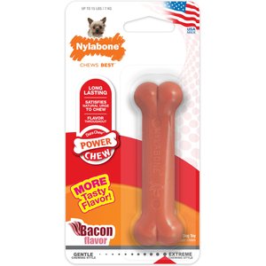 Nylabone Power Chew Bacon Flavored Durable Chew Dog Toy, X-Small 