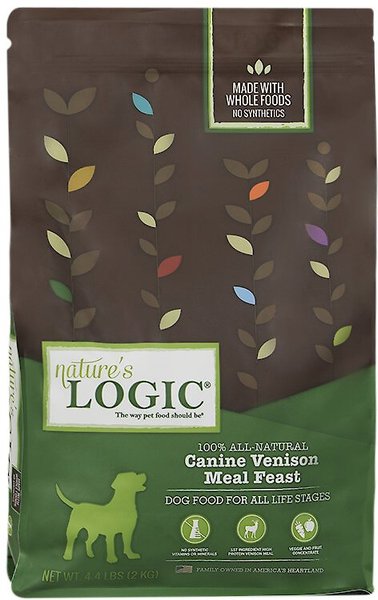 Nature's Logic Canine Venison Meal Feast All Life Stages Dry Dog Food, 4.4-lb bag slide 1 of 9