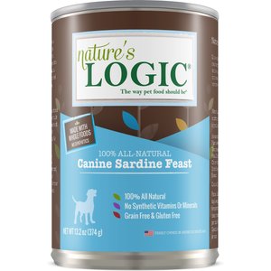 Nature's Logic Canine Sardine Feast Grain-Free Canned Dog Food, 13.2-oz, case of 12