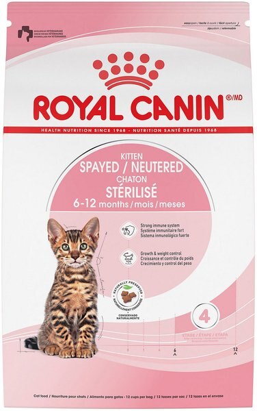 Royal Canin Feline Health Nutrition Dry Cat Food for  Spayed/Neutered Kittens, 2.5-lb bag slide 1 of 11