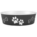 Loving Pets Bella Non-Skid Stainless Steel Dog & Cat Bowl, Expresso, 6.5-cup