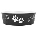 Loving Pets Bella Non-Skid Stainless Steel Dog & Cat Bowl, Espresso, 8.45-cup