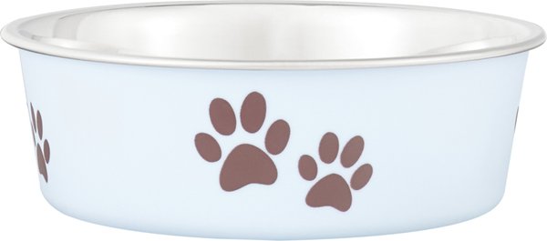 Loving Pets Bella Non-Skid Stainless Steel Dog & Cat Bowl, Murano Blue, 1.75-cup slide 1 of 4
