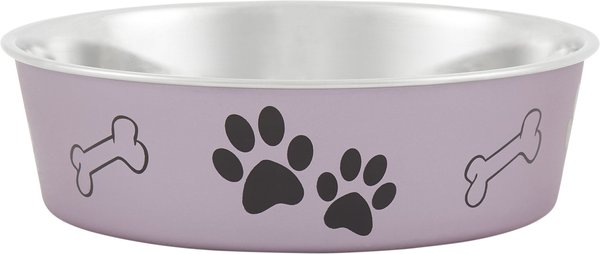 Loving Pets Bella Non-Skid Stainless Steel Dog & Cat Bowl, Metallic Grape, 6.5-cup slide 1 of 4