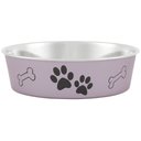 Loving Pets Bella Non-Skid Stainless Steel Dog & Cat Bowl, Metallic Grape, 6.5-cup