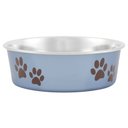 Loving Pets Bella Non-Skid Stainless Steel Dog & Cat Bowl, Blueberry, 1.75-cup