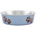 Loving Pets Bella Non-Skid Stainless Steel Dog & Cat Bowl, Blueberry, 3.25-cup